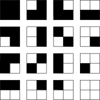 all possible 2×2 blocks